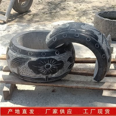 古建筑石雕柱墩厂家加工 抛光空心石柱墩 室内外装修柱顶石